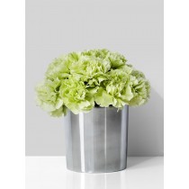 Serene Spaces Living Polished Aluminum Cylinder Vase, Measures 4 in H X 4 in D, Sold Individually