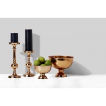 Serene Spaces Living Copper Finish Pedestal Bowl, Available in 2 Sizes