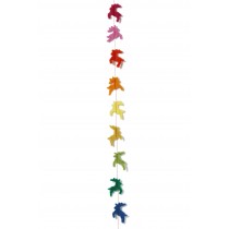 Serene Spaces Living Mixed Colors Felt Reindeer Garland, Ornament for Holiday Décor, Measures 54" Long and 2" Diameter