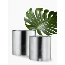 Polished Aluminum Cylinder Vases - Decorative Vases | Serene Spaces Living