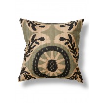 Black, Blue & Tan Silk Pillow