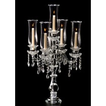 Oversized Crystal Hurricane Candelabra  - Decorative Candelabras | Serene Spaces Living
