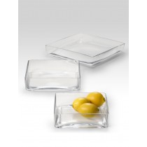 Square Glass Trays - Decorative Vases | Serene Spaces Living