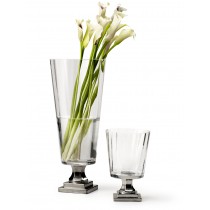 Platinum Pedestal Vase - Decorative Vases | Serene Spaces Living