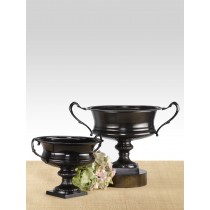 Antique Black Trophy Urns - Decorative Urns | Serene Spaces Living