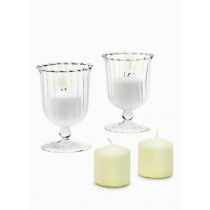 2in White and Ivory Pillar Candles, Set of 8 - Decorative Candle Holders | Serene Spaces Living