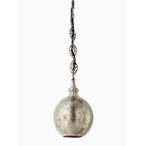 Serene Spaces Living Decorative Hanging Moroccan Globe Lamp, Ideal for Dining Table or Kitchen Island, 2 Sizes Available