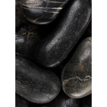 Large Polished Black River Stones - Decorative Stones & Rocks | Serene Spaces Living