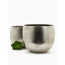 Hammered Antique Silver Planters - Decorative Planters | Serene Spaces Living