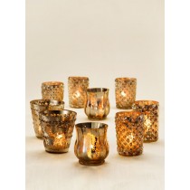 Antiqued Silver Votive Holders