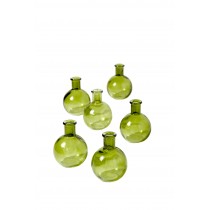 Serene Spaces Living 4" Green Ball Bud Vase, Set of 36