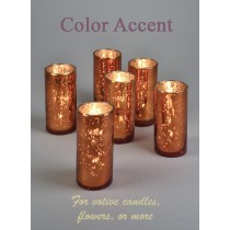 Antique Copper Votives, Set of 6