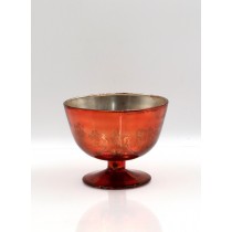 Antique Copper Pedestal Vase and Bowl