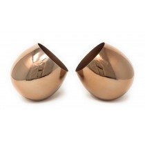 Serene Spaces Living Set of 2 Copper Tea Light Holders – Decorative Wedding Accent, Measure 5” Diameter, 5” Tall
