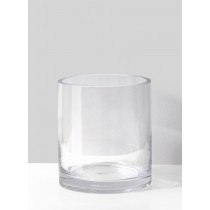 Serene Spaces Living Set of 12 Glass Cylinder Hurricane Vase- 3.5" Dia & 4" Tall