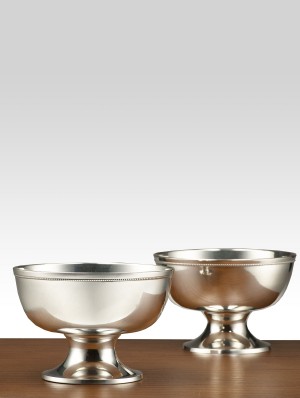 Petite Modern Silver Bowl - Decorative Bowls | Serene Spaces Living
