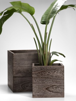 Kiri Wood Cube Planters - Decorative Planters | Serene Spaces Living