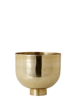 Serene Spaces Living Gold Finish Compote, Stylish Aluminium Bowl, Measures 8.75" Tall and 10" Diameter