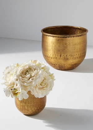 Antiqued Brass Vases - Decorative Brass Accessories | Serene Spaces Living