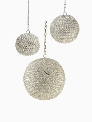 Hanging Nickel & Crystal Balls - Decorative Balls | Serene Spaces Living