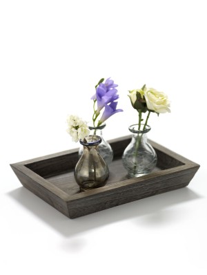 Star Cut Luster & Etched Clear Bud Vases - Decorative Vases | Serene Spaces Living