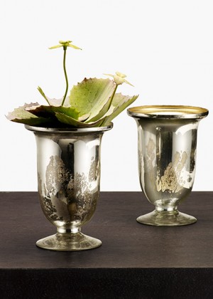 Vintage Inspired Mercury Glass Vase - Decorative Vases | Serene Spaces Living