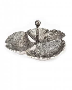 Serene Spaces Living 3-Tier Leaf Trays in Bowl Shape With Handle, Measures 6 inches Tall