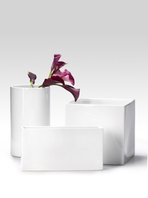 Gloss White Ceramic Containers - Decorative Storage Containers | Serene Spaces Living