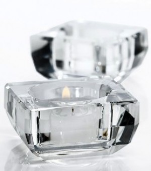 Square Crystal Tea Light Holder - Crystal Home Decor | Serene Spaces Living