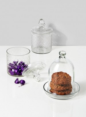 Apothecary Jar With Lid & Glass Cloche With Plate