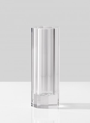 Serene Spaces Living Faceted Crystal Bud Vase, Ideal as Beautiful Centerpiece or as a Great Gift, 3 Sizes Available