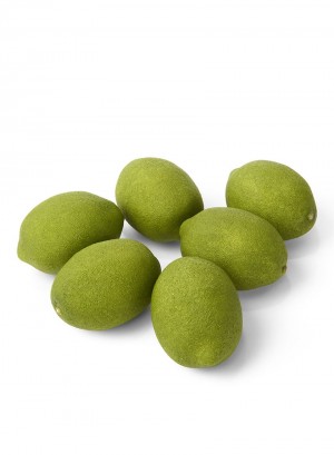 Serene Spaces Living Decorative Limes, Faux Fruits for Display, Set of 6