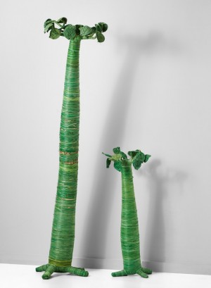 Oversized Green Raffia Baobab Tree