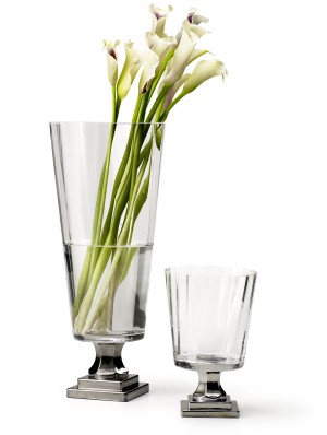 Platinum Pedestal Vase - Decorative Vases | Serene Spaces Living