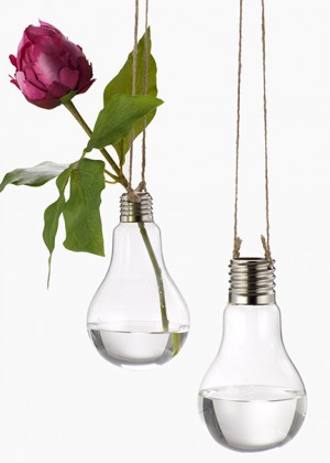 Hanging Glass Lightbulb Vases - Decorative Vases | Serene Spaces Living