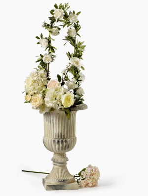 Oversized Yellow Washed Urn - Decorative Urns | Serene Spaces Living