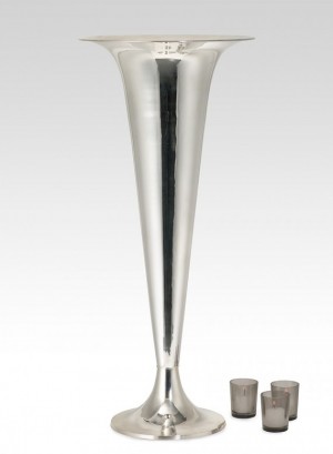 Oversized Nickel Trumpet Vase