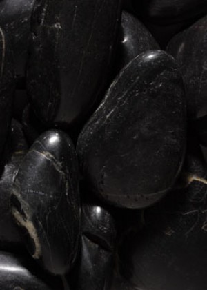 Polished Black River Stones - Decorative Stones & Rocks | Serene Spaces Living
