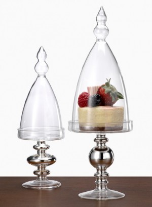 Glass Pedestal  Bell Jars