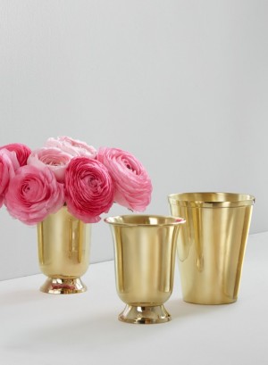 Polished Gold Vases