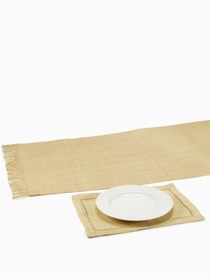 Natural Raffia Runner Mat - Decorative Placemats | Serene Spaces Living