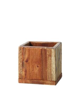5in Square Wooden Box