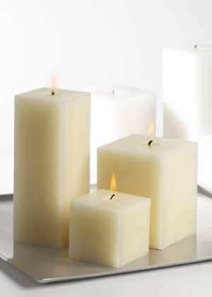 White Square Candles - Decorative Candles | Serene Spaces Living