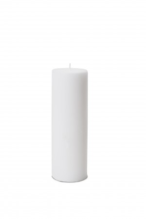 Serene Spaces Living Set of 12 White Pillar Candles for Wedding, Birthday, Holiday & Home Decoration, 3" Diameter x 9" Tall
