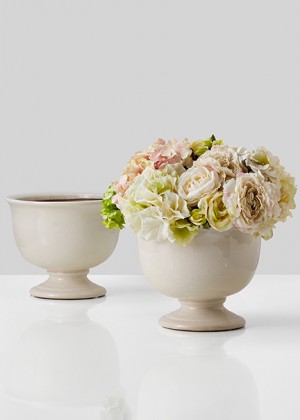 Crackled White Ceramic Urn - Decorative Urns | Serene Spaces Living