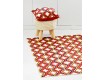 Serene Spaces Living Handmade Red Marrakesh Pillow and Rug, Valentine's Day Special