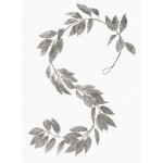 Serene Spaces Living Silver Leaf Garland, Ornament for Holiday Décor, Measures 54" Long