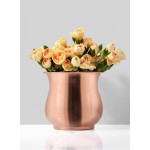 Serene Spaces Living Copper Curvy Flower Vase, Measures 4.75" Tall & 5" Dia