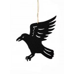 Serene Spaces Living Die Cut Black Crow, Halloween Décor, 7in Long, Set of 6