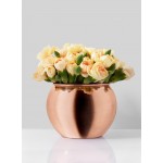 Serene Spaces Living Copper Fishbowl Vase, Measures 3.5" Tall & 4.75" Diameter